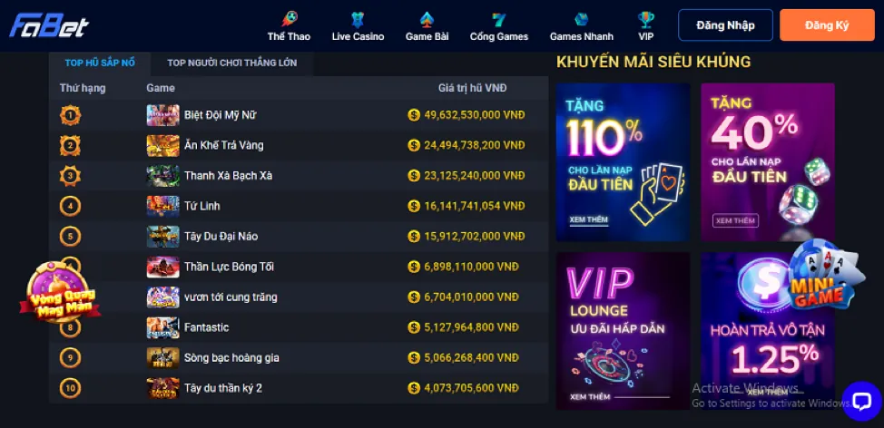 Slot game VF88 với cơ hội nổ hũ lớn